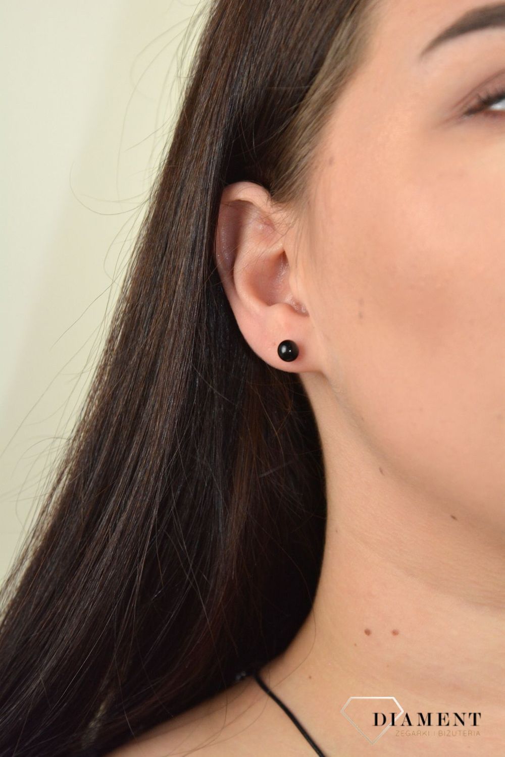 Srebrne kolczyki szkło weneckie 'Klasyczna czerń' Murano 34.jpg